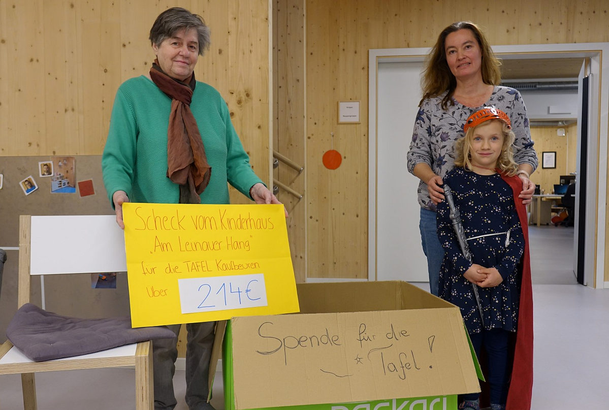 Kinderhaus Am Leinauer Hang sammelt Spenden für die Tafel Kaufbeuren