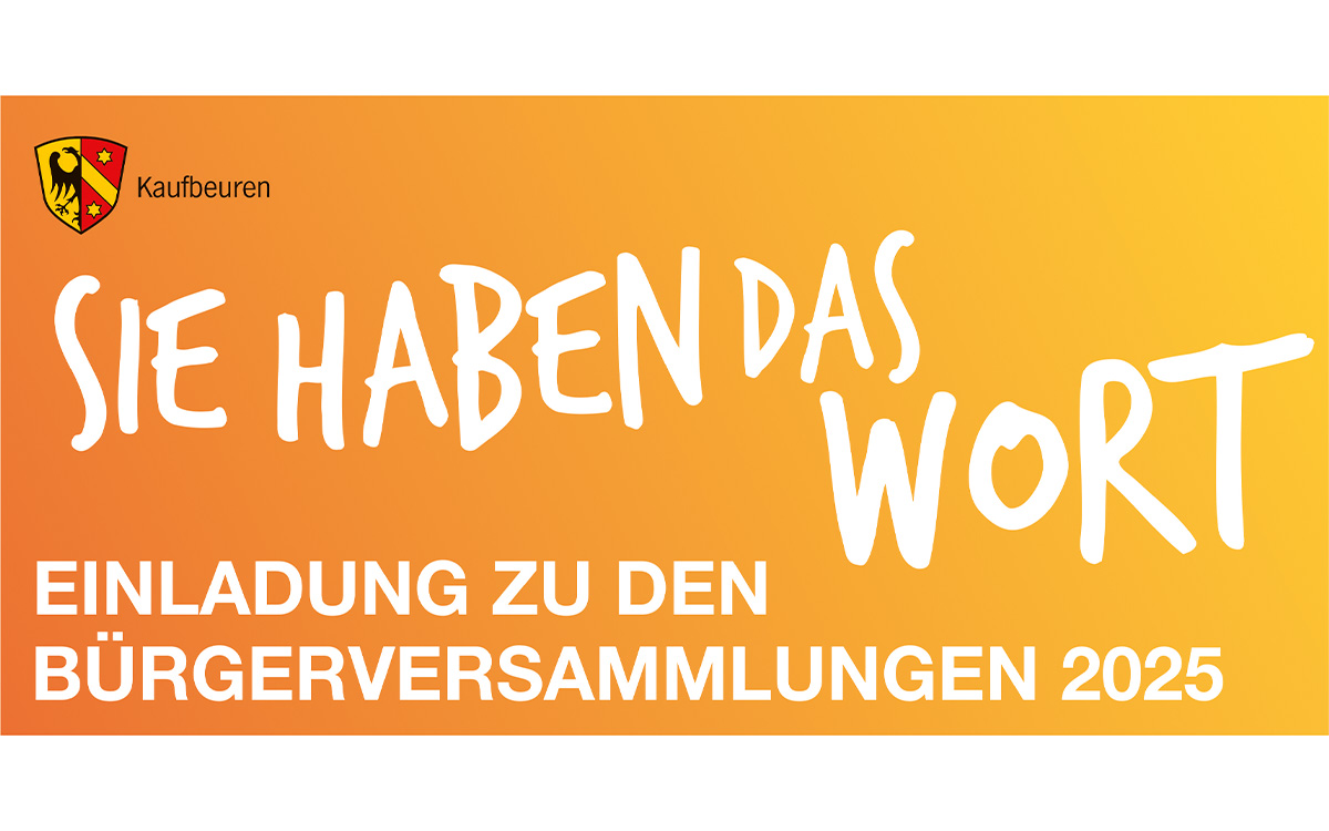 Gemeinsam im Dialog: Bürgerversammlung am 19. Oktober 2025 im Stadtsaal Kaufbeuren