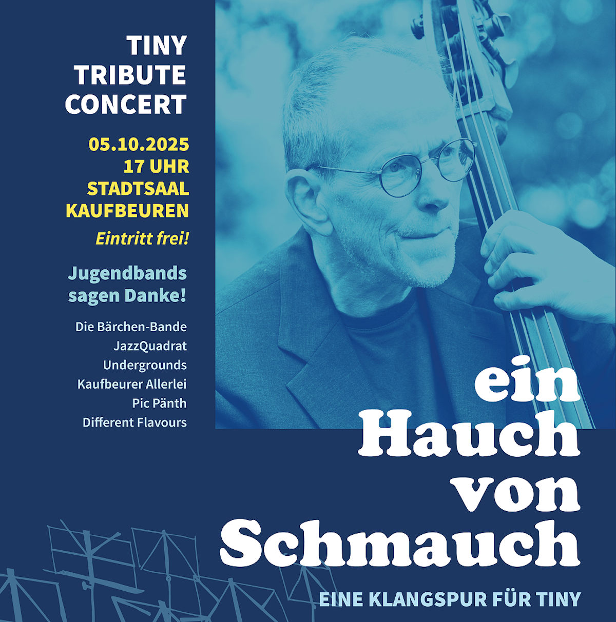 Ein Hauch von Schmauch – Eine Klangspur für Tiny. Dankeschön-Konzert am 05.10.25 im Stadtsaal Kaufbeuren