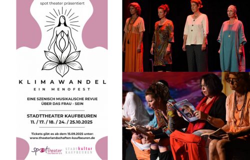 Spot Theater feiert mit „Klimawandel – ein MenoFest“ Uraufführung am 11.10.25 im Stadttheater Kaufbeuren