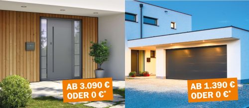 Haustür & Garagentor GESCHENKT…wenn es an Weihnachten regnet*