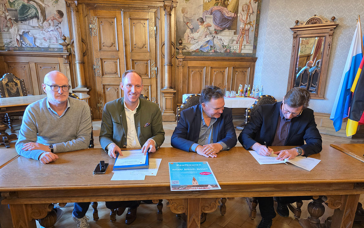 Neues Bürgerbudget 2026: Rotary Club und Stadt Kaufbeuren rufen zum Mitmachen auf und vergeben Projekte