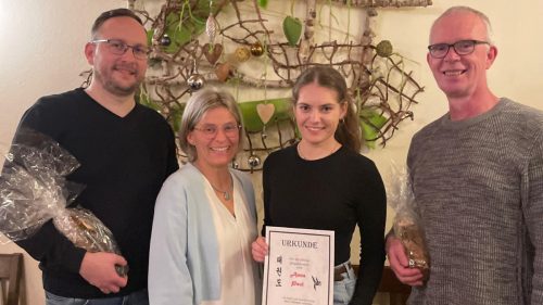 Auf dem Foto von links: Benjamin Peter, Michaela Zimmermann, Anna Paul und Rüdiger Bieler. Foto: Taekwondo Team Buron Kaufbeuren e.V.