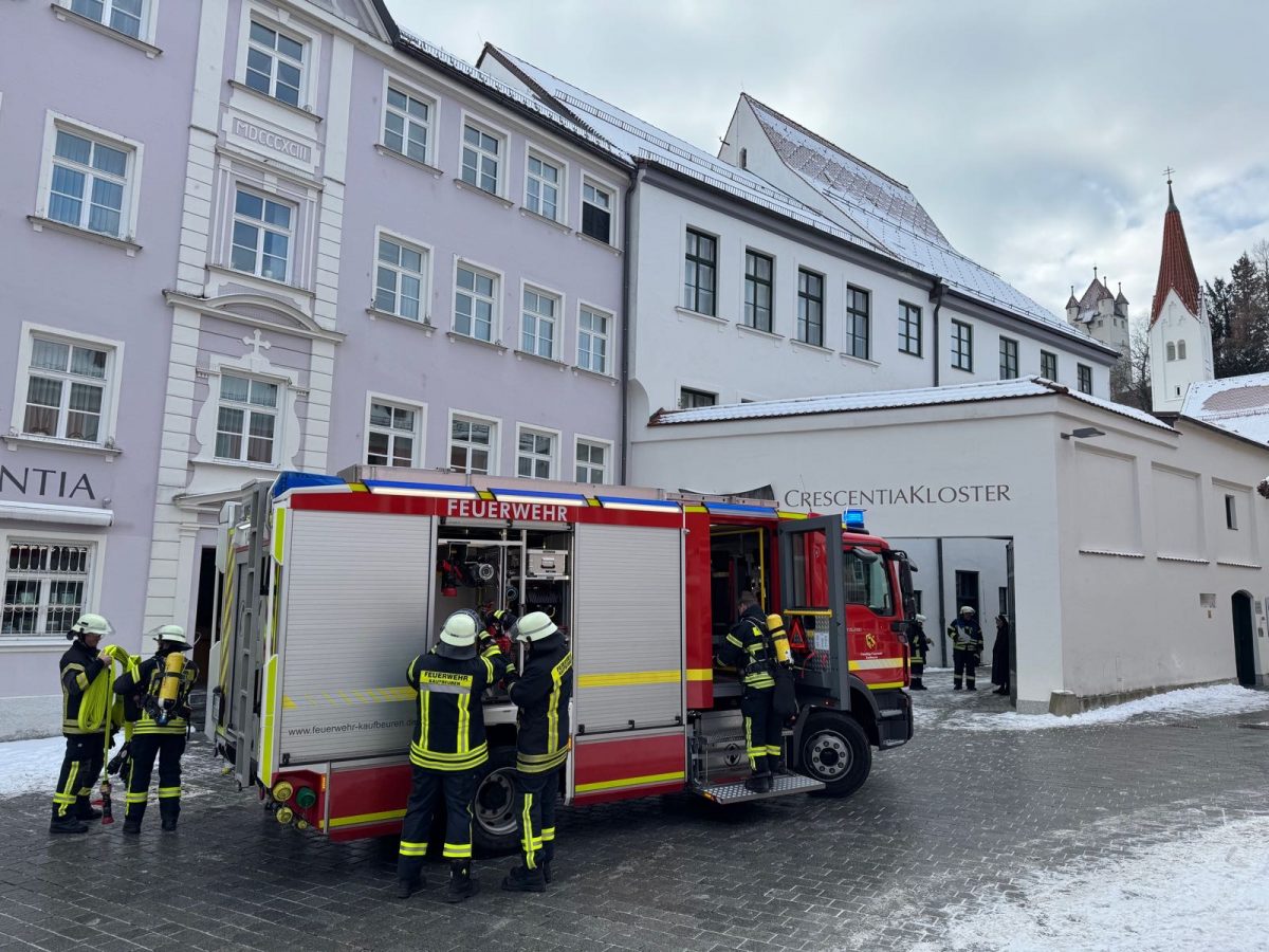 Feuerwehreinsatz in der Kaufbeurer Altstadt. Foto: Stadtfeuerwehrverband Kaufbeuren