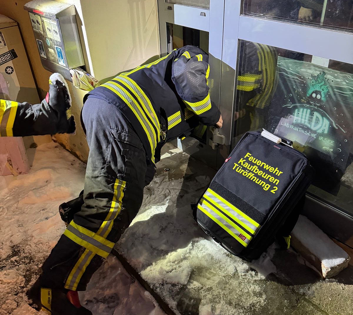 Wasserschaden im Kaisergäßchen: Feuerwehr Kaufbeuren im Einsatz