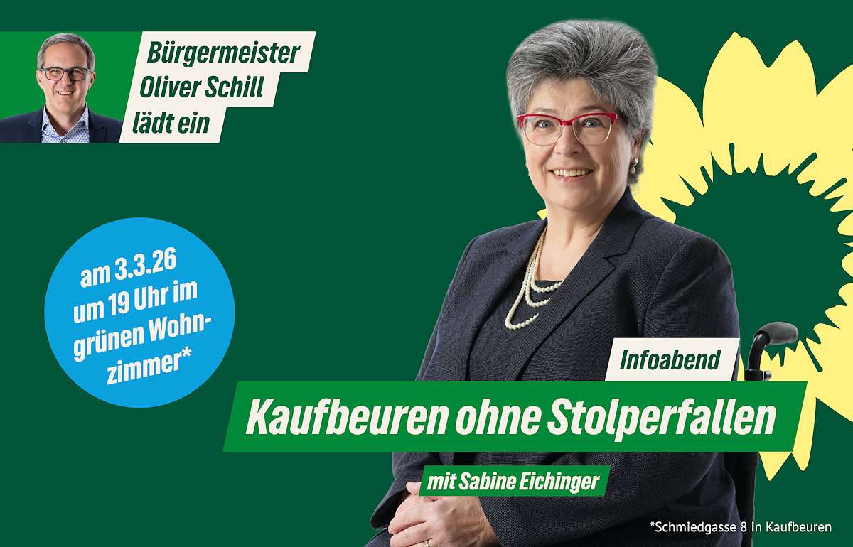 Dienstag 3.3.2026: Kaufbeuren ohne Stolperfallen – Infoabend zur Barrierefreiheit im Grünen Wohnzimmer
