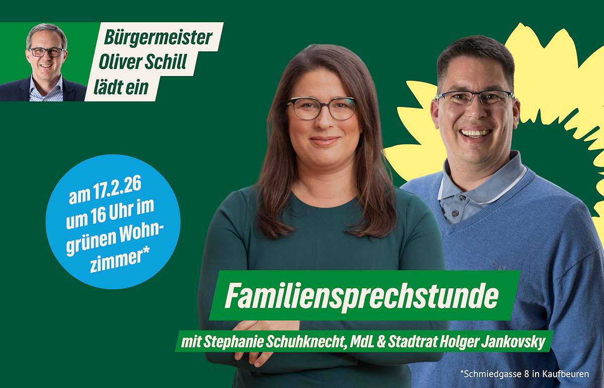 Grüne Kaufbeuren: Familiensprechstunde mit Stephanie Schuhknecht am 17. Februar 2026