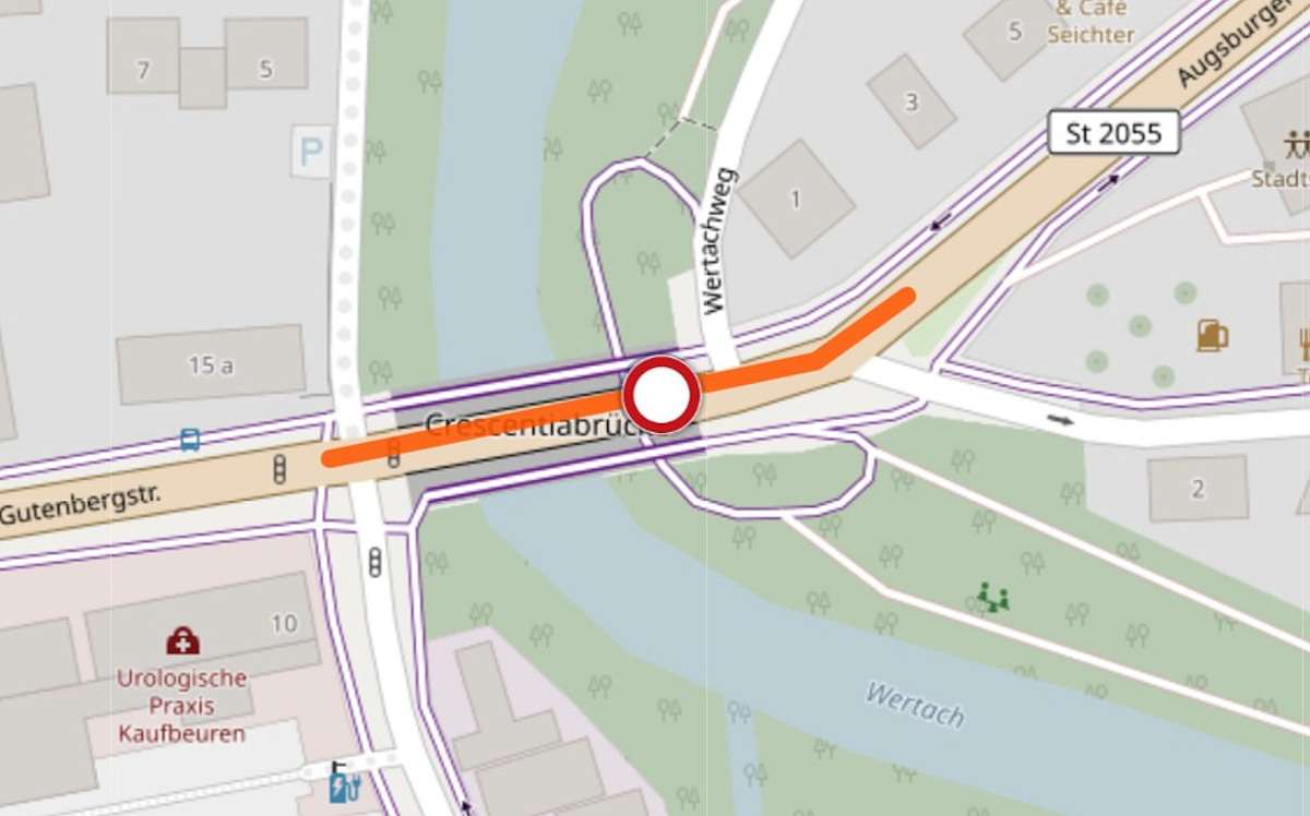 Kaufbeuren: Sperrung der Augsburger Straße am Donnerstag, 12. Februar in der Zeit von 15 Uhr bis 19 Uhr