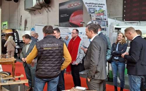 Pascal Lechler bei Empfang und Messerundgang auf BauPlus