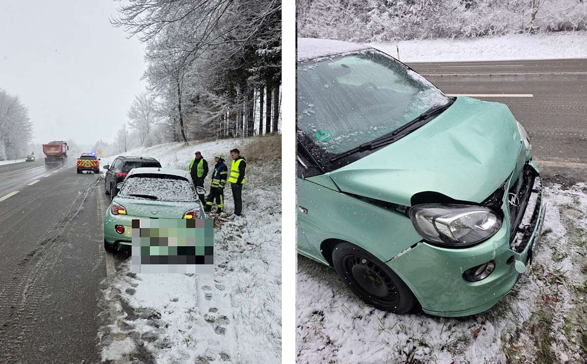 Verkehrsunfall am Donnerstagmorgen auf der B12 bei Kaufbeuren