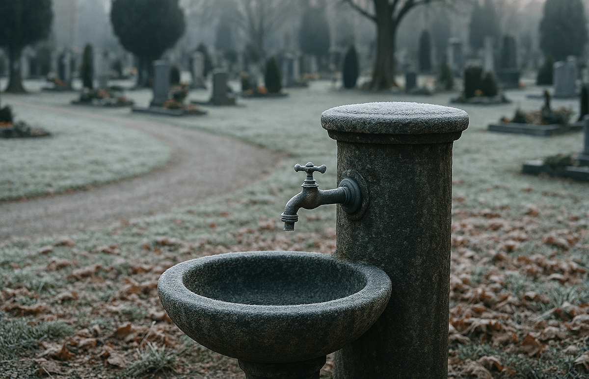 Brunnen auf den Friedhöfen in Kaufbeuren werden witterungsbedingt später in Betrieb genommen