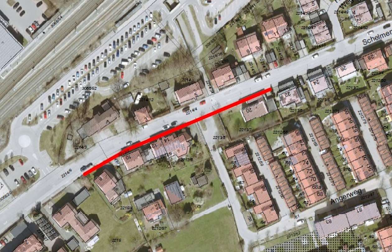 Ersatz-Parkplätze in der Schelmenhofstraße wegen der Bahnhofsbaustelle