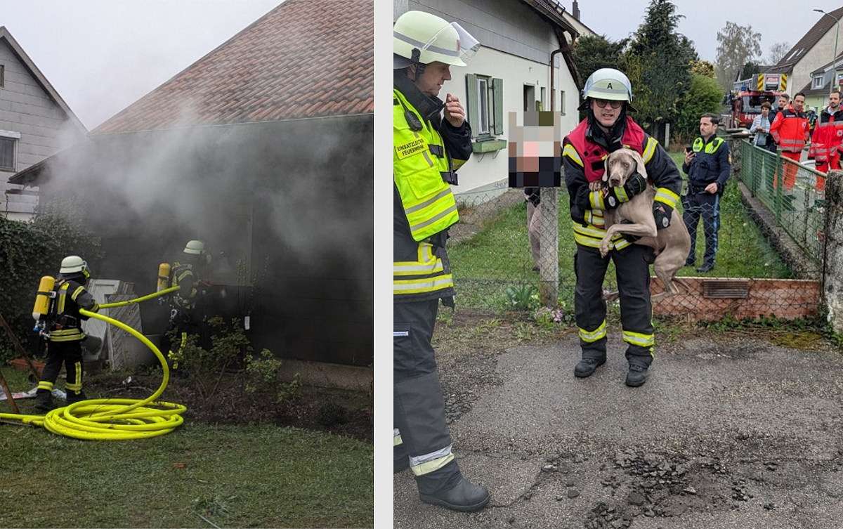 Brand in Neugablonz: Feuerwehr verhindert Ausbreitung auf Wohnhaus