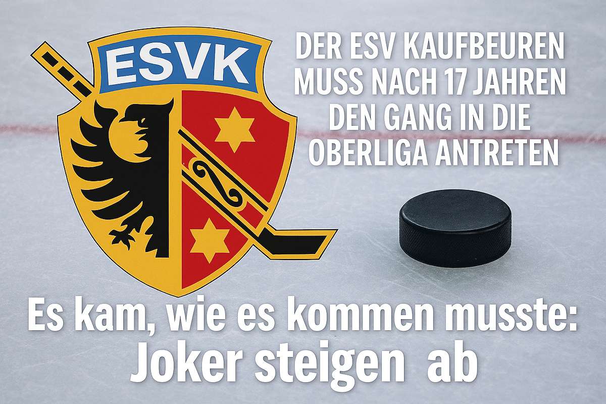 Der ESV Kaufbeuren muss nach 17 Jahren den Gang in die Oberliga antreten