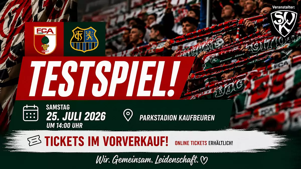 FC Augsburg trifft im Kaufbeurer Parkstadion auf den 1. FC Saarbrücken