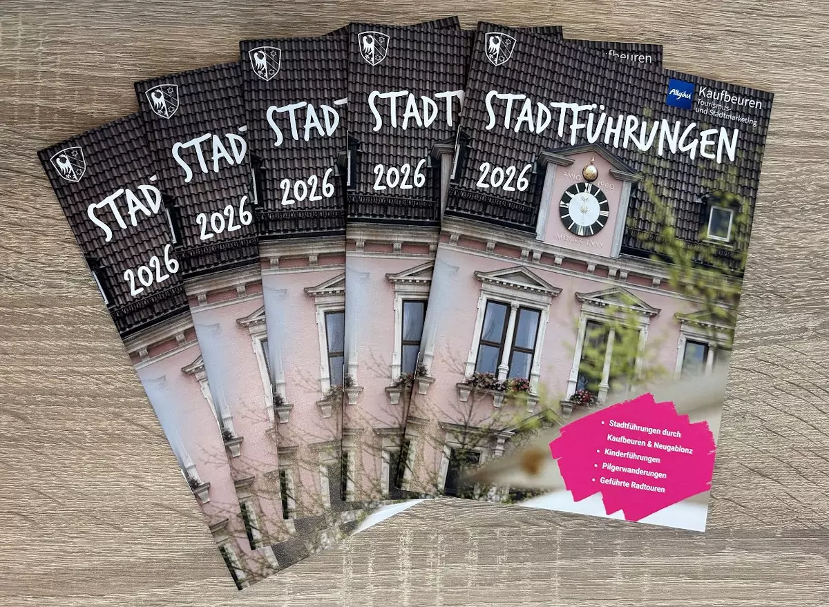 Neuer Flyer mit allen Stadtführungen 2026 in Kaufbeuren erhältlich