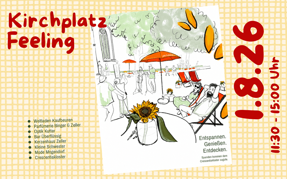 Kirchplatzfeeling bringt am 01. August entspannte Atmosphäre in die Kaufbeurer Altstadt