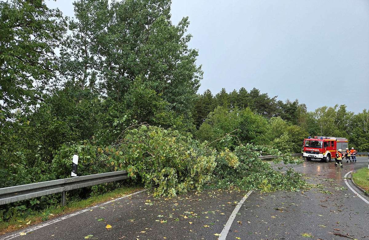 Heftiges Unwetter fordert mehrere Feuerwehreinsätze in Kaufbeuren