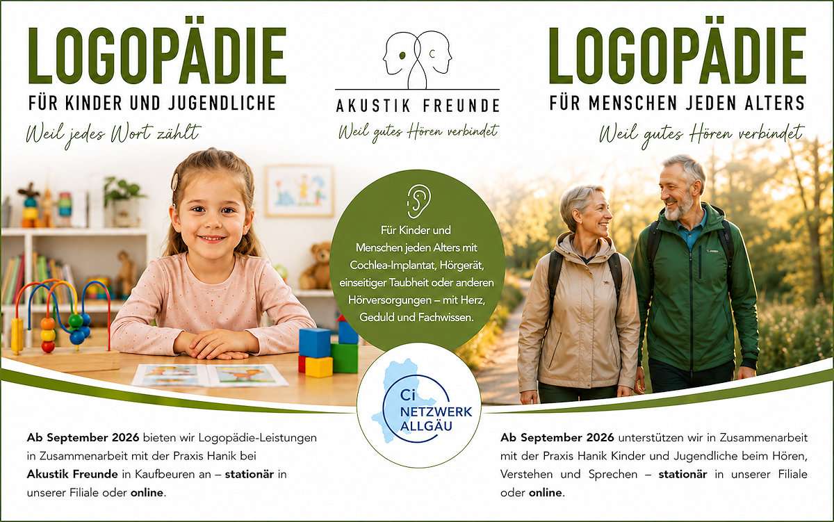 Akustik Freunde Kaufbeuren erweitern Angebot um spezialisierte Logopädie
