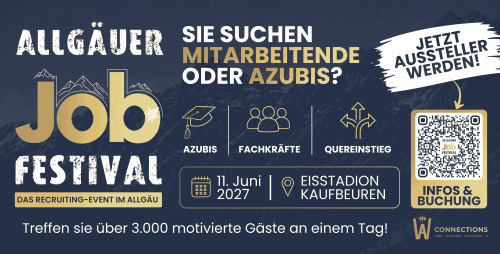 Nach erfolgreicher Premiere: Anmeldung für das Allgäuer Jobfestival 2027 startet