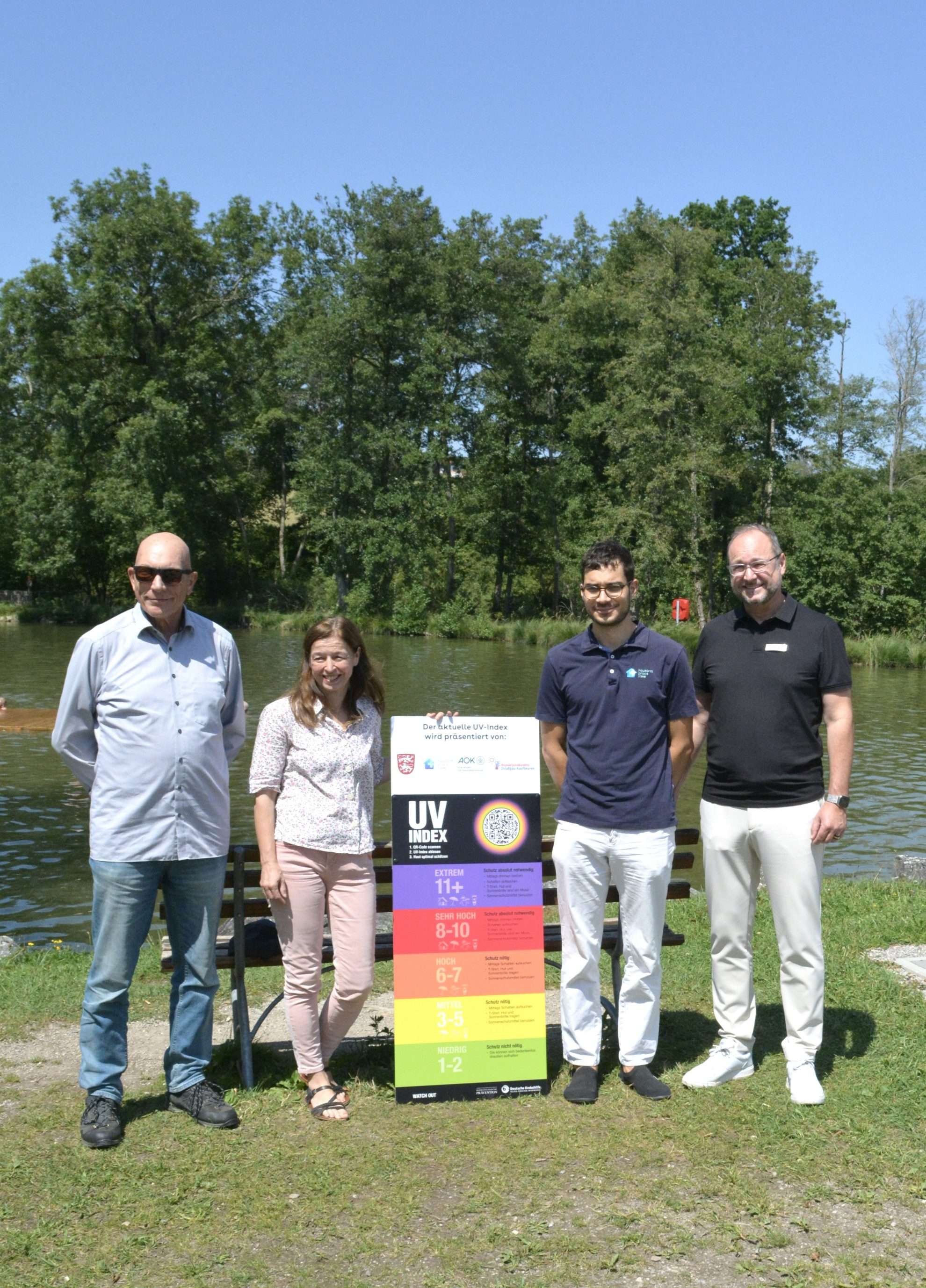 UV-Index-Tafeln für den Oggenrieder Weiher in Irsee