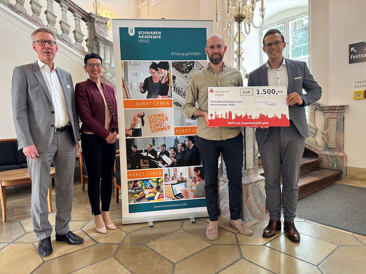Mehr Raum für Kreativität: Sparkasse Allgäu fördert den Schwäbischen Kunstsommer mit 1.500 Euro
