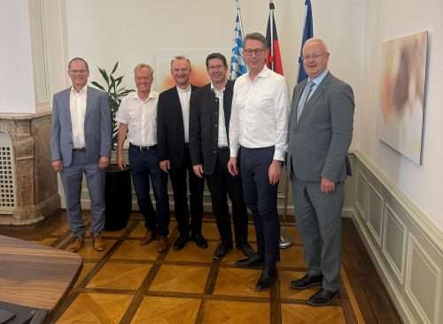Austausch über Baumaßnahme und Fördermöglichkeiten im Wissenschaftsministerium