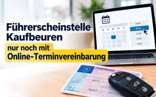 Die Stadt Kaufbeuren informiert: Umstellung auf Online-Terminvergabe in der Führerscheinstelle