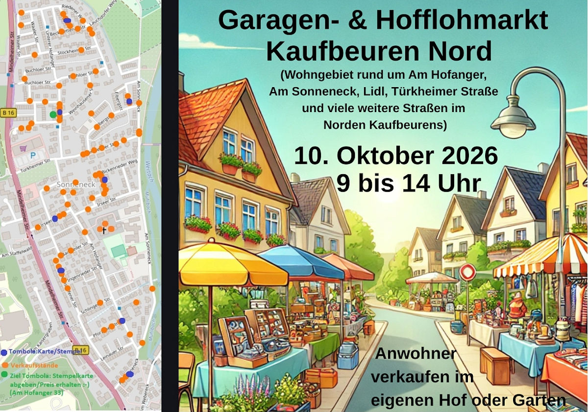 Zweiter Stadtteilflohmarkt in Kaufbeuren-Nord wächst weiter
