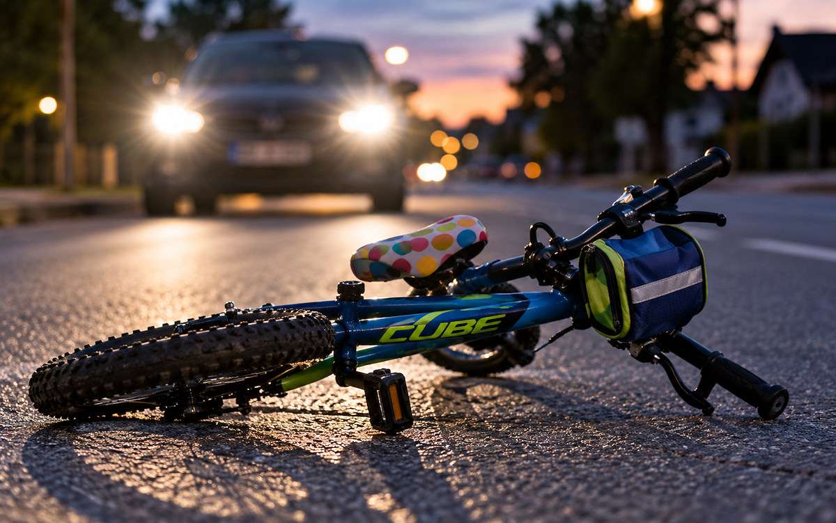 Kinderfahrrad vor fahrendes Auto geworfen – Polizei sucht Zeugen
