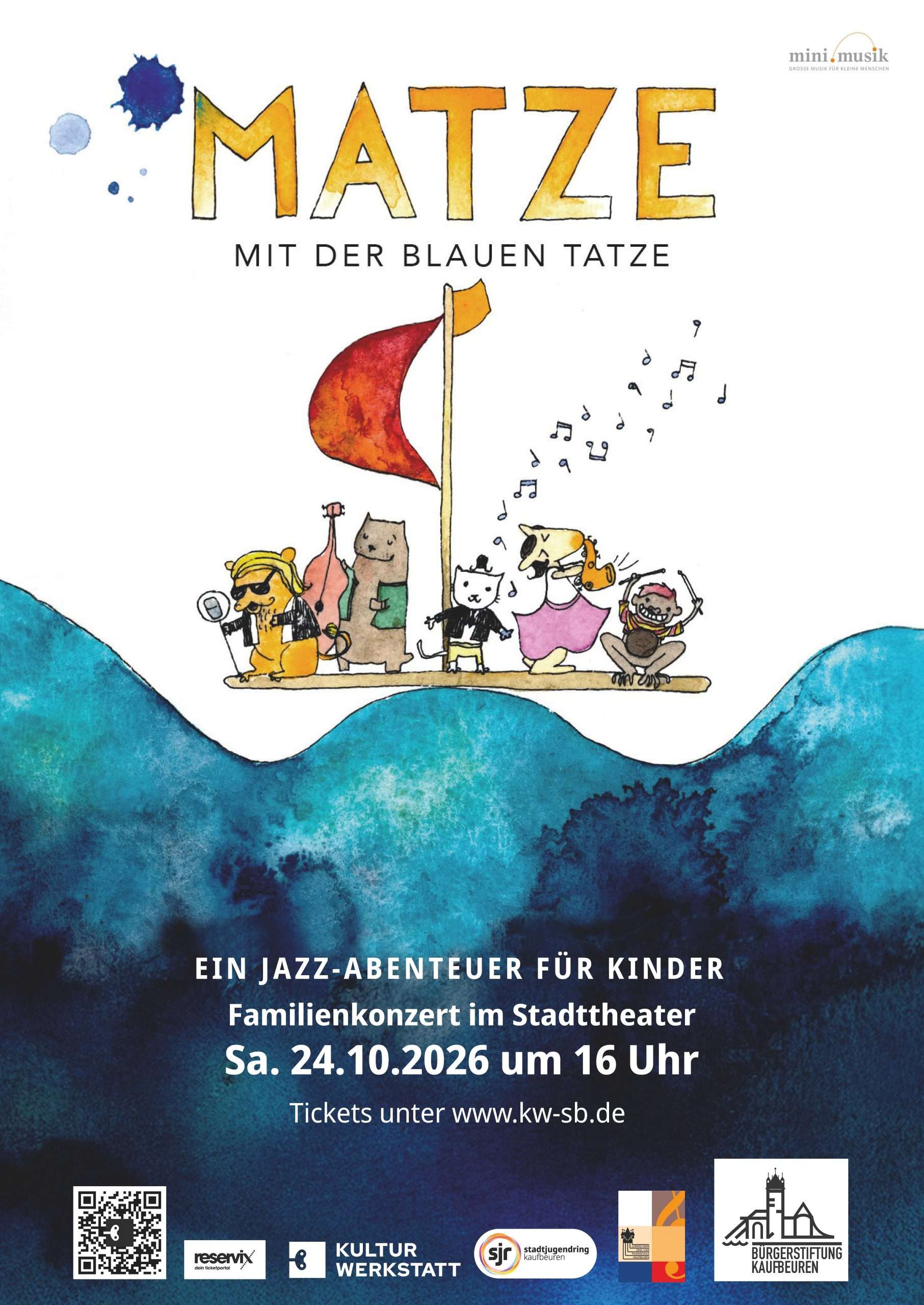 Familienkonzert der Bürgerstiftung Kaufbeuren – Matze mit der blauen Tatze