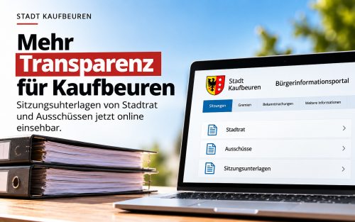 Mehr Transparenz in Kaufbeuren: Stadt veröffentlicht jetzt auch Sitzungsunterlagen des Stadtrats