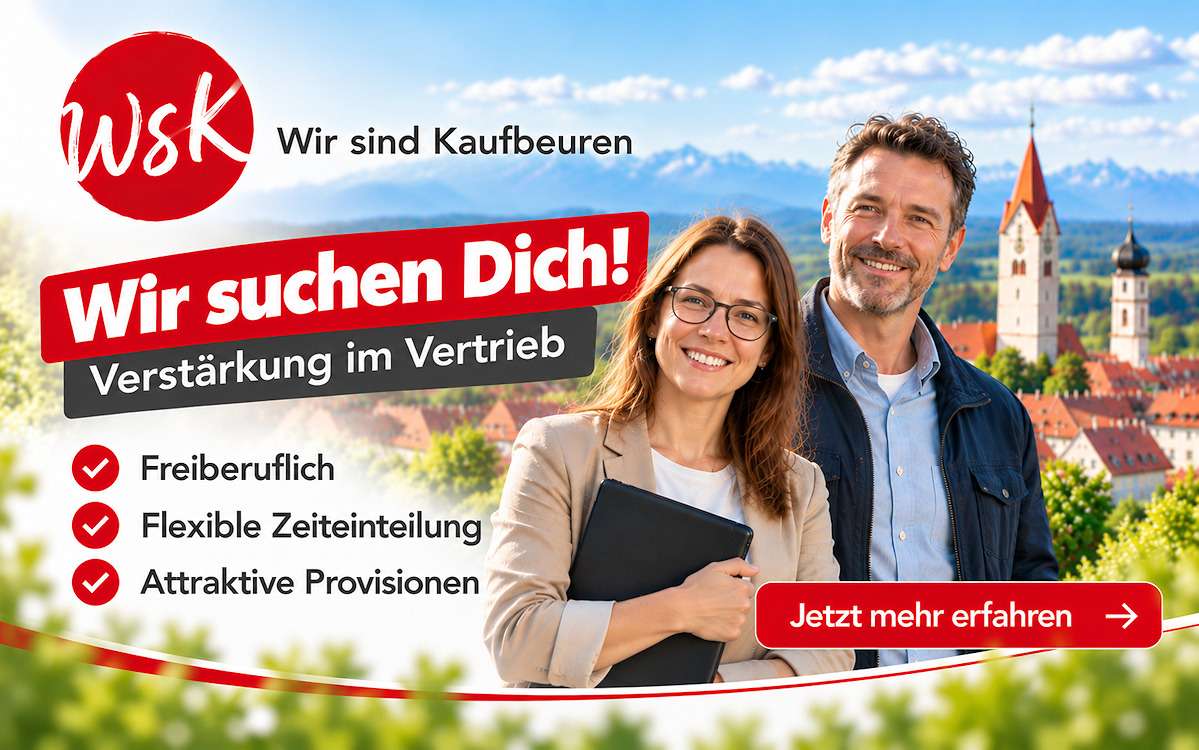 Wir sind Kaufbeuren sucht Vertriebsmitarbeiter (m/w/d) auf freiberuflicher Basis
