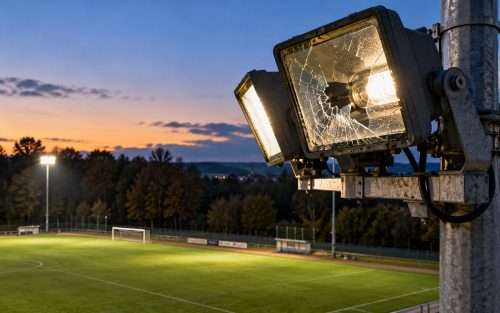 Wiederholter Vandalismus am Waldstadion: Sportplatzbeleuchtung mehrfach beschädigt
